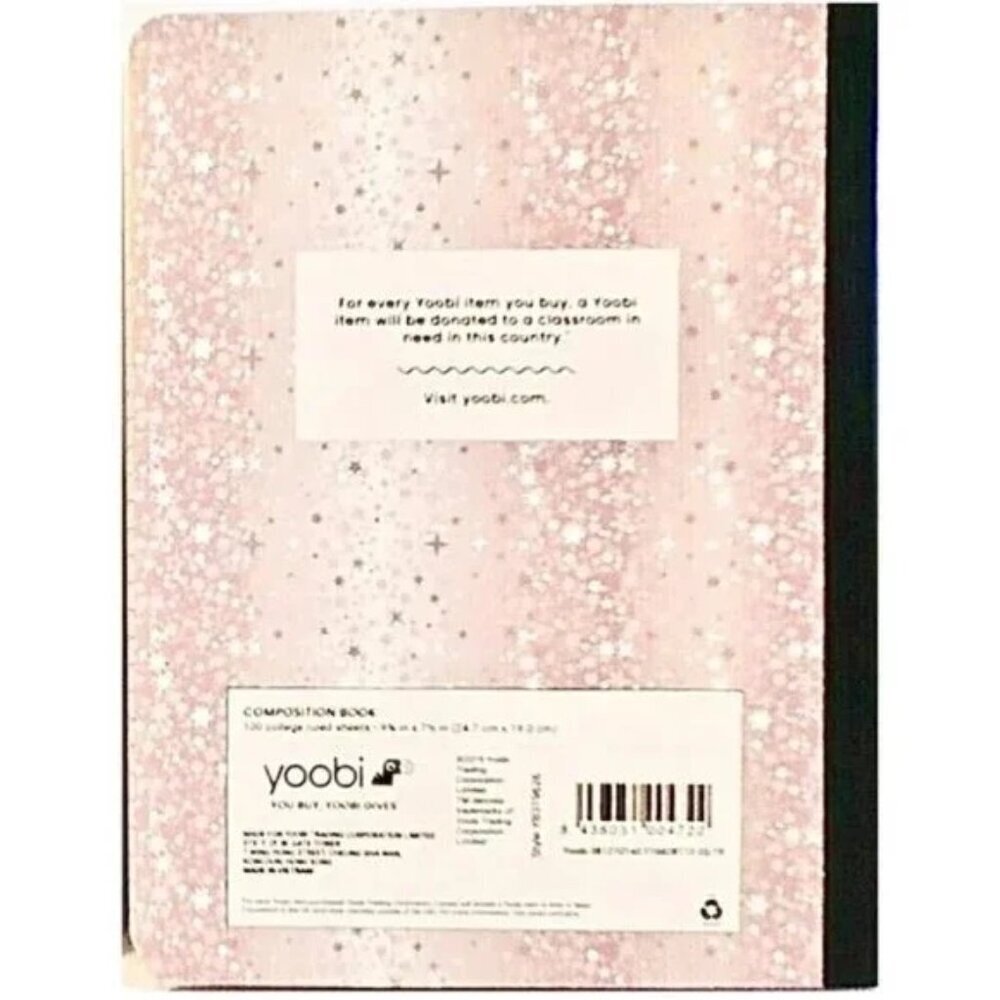 Lot Of 2 Yoobi! College Ruled Composition Notebook - Picture 3 of 5